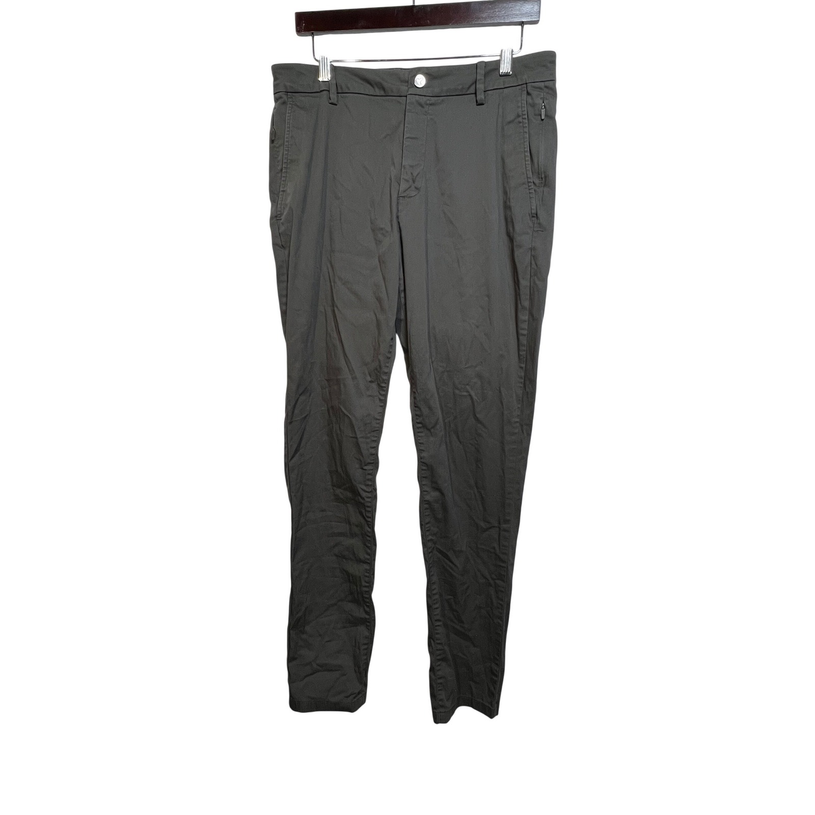 Birddogs Boomstick Pants Mens 34x34 Charcoal Grey Cotton Stretch Chino Slim Fit